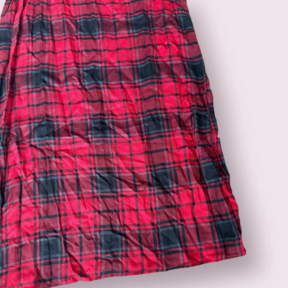 Women’s Dex Red And Black Plaid Spaghetti Strap Dress Size Medium - Picture 3 of 10